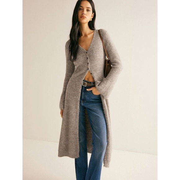 Commense Stacking V-Neck Split Breasted Sweater Dress
Light Brown Size‎ M - Picture 3 of 17